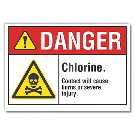 Danger Sign, 7 in H, 10 in W, Non-PVC Polymer, Vertical Rectangle, English, LCU4-0038-ED_10x7 MPN:LCU4-0038-ED_10x7