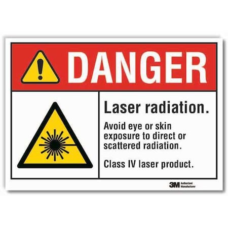 Danger Sign, 7 in H, 10 in W, Non-PVC Polymer, Vertical Rectangle, LCU4-0053-ED_10x7 MPN:LCU4-0053-ED_10x7