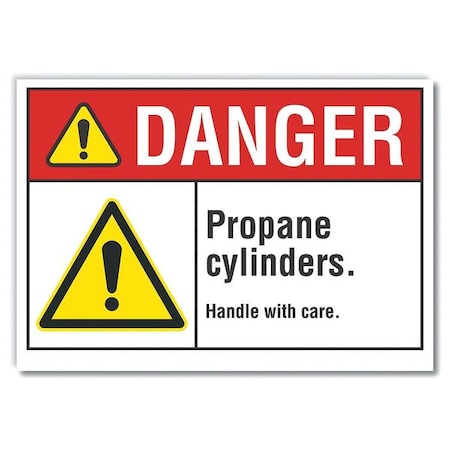 Danger Sign, 10 in H, 14 in W, Non-PVC Polymer, Horizontal Rectangle, English, LCU4-0061-ED_14x10 MPN:LCU4-0061-ED_14x10