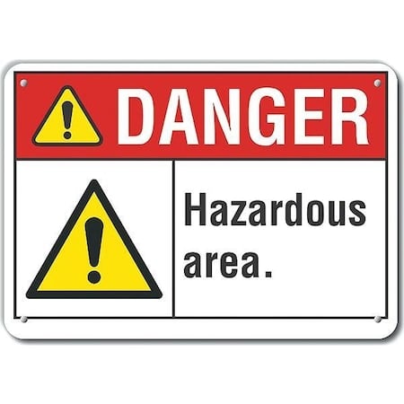 Danger Sign, 7 in Height, 10 in Width, Plastic, Vertical Rectangle, English MPN:LCU4-0073-NP_10X7