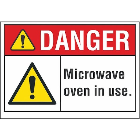 Danger Sign, 10 in H, 14 in W, Non-PVC Polymer, Horizontal Rectangle, LCU4-0077-ED_14x10 MPN:LCU4-0077-ED_14x10