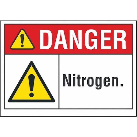 Danger Sign, 10 in H, 14 in W, Non-PVC Polymer, Horizontal Rectangle, English, LCU4-0078-ED_14x10 MPN:LCU4-0078-ED_14x10