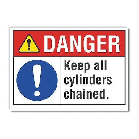 Danger Sign, 7 in H, 10 in W, Non-PVC Polymer, Vertical Rectangle, English, LCU4-0084-ED_10x7 MPN:LCU4-0084-ED_10x7