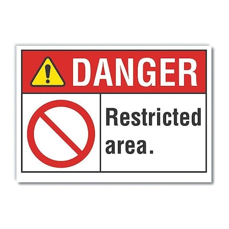 Danger Sign, 7 in H, 10 in W, Non-PVC Polymer, Vertical Rectangle, English, LCU4-0123-ED_10x7 MPN:LCU4-0123-ED_10x7