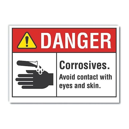 Danger Sign, 10 in H, 14 in W, Non-PVC Polymer, Horizontal Rectangle, English, LCU4-0149-ED_14x10 MPN:LCU4-0149-ED_14x10