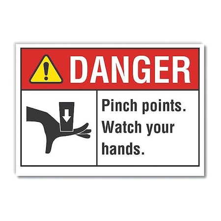 Danger Sign, 7 in Height, 10 in Width, Non-PVC Polymer, Vertical Rectangle, English MPN:LCU4-0165-ED_10x7