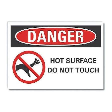 Danger Sign, 7 in H, 10 in W, Non-PVC Polymer, Vertical Rectangle, English, LCU4-0203-ED_10x7 MPN:LCU4-0203-ED_10x7