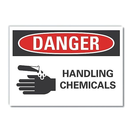 Danger Sign, 7 in H, 10 in W, Non-PVC Polymer, Vertical Rectangle, English, LCU4-0214-ED_10x7 MPN:LCU4-0214-ED_10x7