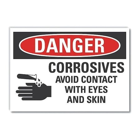 Danger Sign, 7 in H, 10 in W, Non-PVC Polymer, Vertical Rectangle, English, LCU4-0218-ED_10x7 MPN:LCU4-0218-ED_10x7