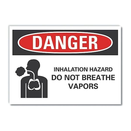 Danger Sign, 7 in H, 10 in W, Non-PVC Polymer, Vertical Rectangle, English, LCU4-0219-ED_10x7 MPN:LCU4-0219-ED_10x7
