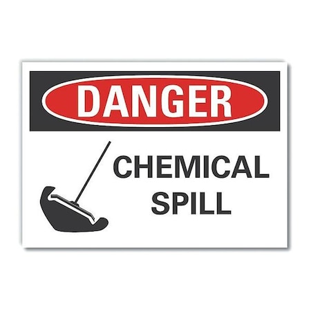 Danger Sign, 10 in H, 14 in W, Non-PVC Polymer, Horizontal Rectangle, English, LCU4-0224-ED_14x10 MPN:LCU4-0224-ED_14x10