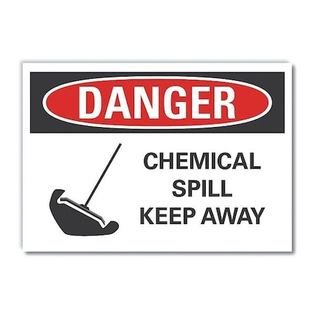 Danger Sign, 10 in H, 14 in W, Non-PVC Polymer, Horizontal Rectangle, English, LCU4-0225-ED_14x10 MPN:LCU4-0225-ED_14x10