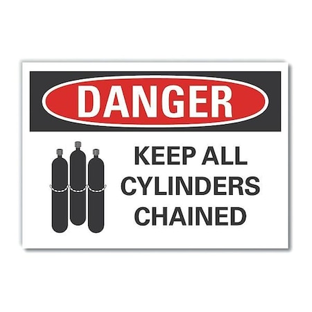 Danger Sign, 10 in H, 14 in W, Non-PVC Polymer, Horizontal Rectangle, English, LCU4-0226-ED_14x10 MPN:LCU4-0226-ED_14x10