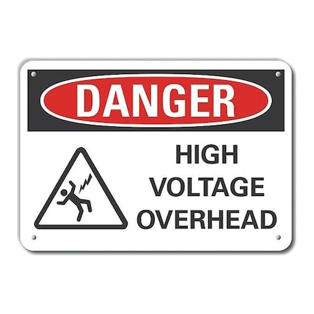 Decal, Danger High Voltage, Plastic, 10x7