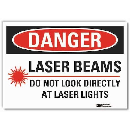 Danger Sign, 7 in H, 10 in W, Non-PVC Polymer, Vertical Rectangle, LCU4-0250-ED_10x7 MPN:LCU4-0250-ED_10x7
