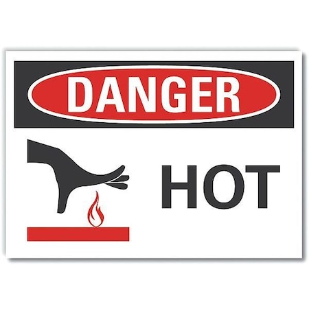 Danger Sign, 7 in H, 10 in W, Non-PVC Polymer, Vertical Rectangle, English, LCU4-0257-ED_10x7 MPN:LCU4-0257-ED_10x7