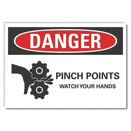 Danger Sign, 7 in Height, 10 in Width, Non-PVC Polymer, Vertical Rectangle, English MPN:LCU4-0262-ED_10x7