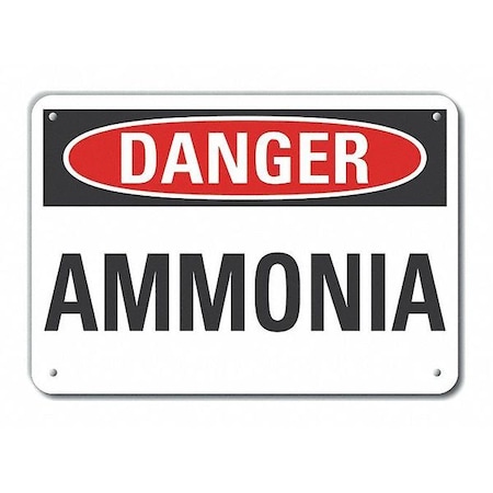 Danger Sign, 7 in H, 10 in W, Plastic, Vertical Rectangle, English, LCU4-0307-NP_10X7 MPN:LCU4-0307-NP_10X7