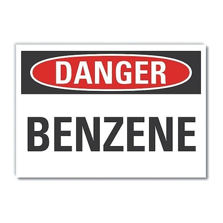 Danger Sign, 10 in H, 14 in W, Non-PVC Polymer, Horizontal Rectangle, English, LCU4-0308-ED_14x10 MPN:LCU4-0308-ED_14x10