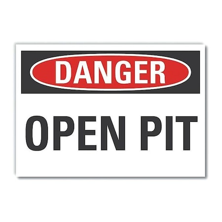 Danger Sign, 7 in H, 10 in W, Non-PVC Polymer, Vertical Rectangle, English, LCU4-0315-ED_10x7 MPN:LCU4-0315-ED_10x7