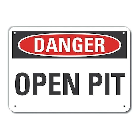 Danger Sign, 7 in H, 10 in W, Plastic, Vertical Rectangle, English, LCU4-0315-NP_10X7 MPN:LCU4-0315-NP_10X7