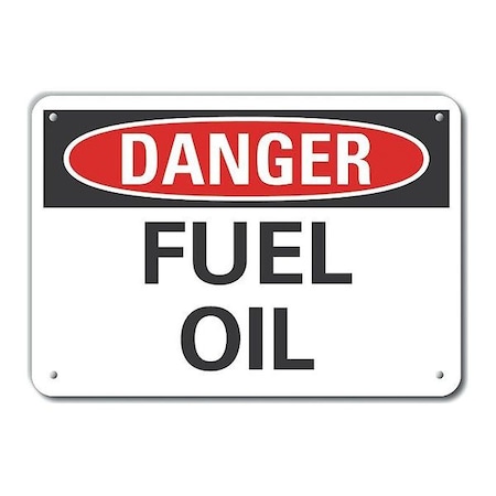 Plastic Fuel Material Danger Sign, 7 in Height, 10 in Width, Plastic, Vertical Rectangle, English MPN:LCU4-0317-NP_10X7