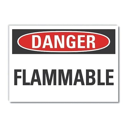 Danger Sign, 10 in H, 14 in W, Non-PVC Polymer, Horizontal Rectangle, English, LCU4-0322-ED_14x10 MPN:LCU4-0322-ED_14x10