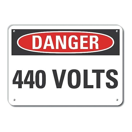 Plastic Voltage Danger Sign, 10 in Height, 14 in Width, Plastic, Horizontal Rectangle, English MPN:LCU4-0325-NP_14X10