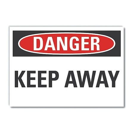 Danger Sign, 10 in H, 14 in W, Non-PVC Polymer, Horizontal Rectangle, English, LCU4-0329-ED_14x10 MPN:LCU4-0329-ED_14x10