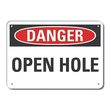 Danger Sign, 10 in H, 14 in W, Plastic, Horizontal Rectangle, English, LCU4-0330-NP_14X10 MPN:LCU4-0330-NP_14X10