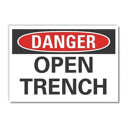 Danger Sign, 7 in H, 10 in W, Non-PVC Polymer, Vertical Rectangle, English, LCU4-0344-ED_10x7 MPN:LCU4-0344-ED_10x7
