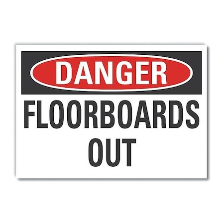 Danger Sign, 7 in H, 10 in W, Non-PVC Polymer, Vertical Rectangle, English, LCU4-0373-ED_10x7 MPN:LCU4-0373-ED_10x7