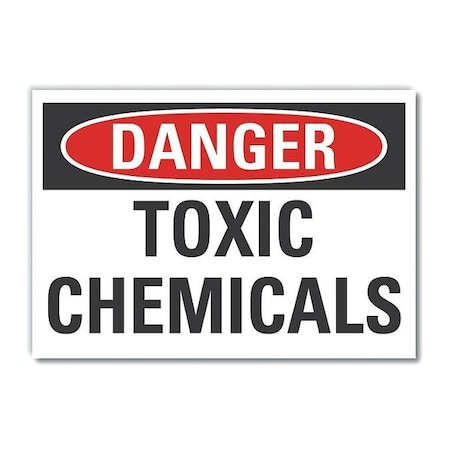 Danger Sign, 10 in H, 14 in W, Non-PVC Polymer, Horizontal Rectangle, English, LCU4-0379-ED_14x10 MPN:LCU4-0379-ED_14x10