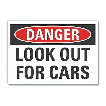 Danger Sign, 7 in H, 10 in W, Non-PVC Polymer, Vertical Rectangle, English, LCU4-0396-ED_10x7 MPN:LCU4-0396-ED_10x7