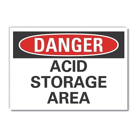 Danger Sign, 10 in H, 14 in W, Non-PVC Polymer, Horizontal Rectangle, English, LCU4-0400-ED_14x10 MPN:LCU4-0400-ED_14x10