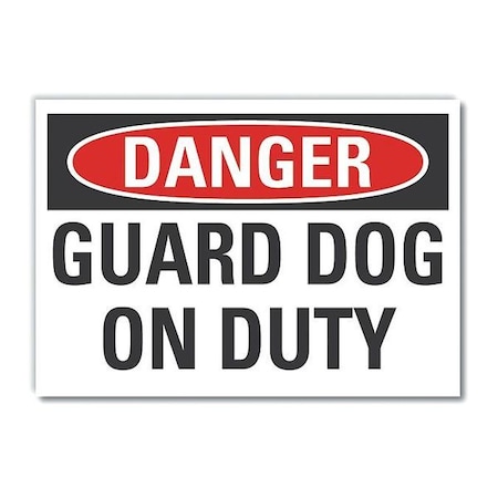 Danger Sign, 7 in H, 10 in W, Non-PVC Polymer, Vertical Rectangle, English, LCU4-0401-ED_10x7 MPN:LCU4-0401-ED_10x7