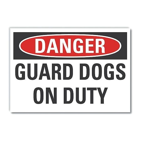 Danger Sign, 10 in H, 14 in W, Non-PVC Polymer, Horizontal Rectangle, English, LCU4-0405-ED_14x10 MPN:LCU4-0405-ED_14x10