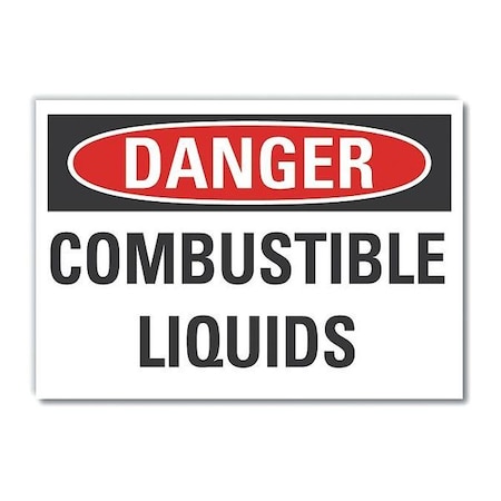 Danger Sign, 10 in H, 14 in W, Non-PVC Polymer, Horizontal Rectangle, English, LCU4-0417-ED_14x10 MPN:LCU4-0417-ED_14x10