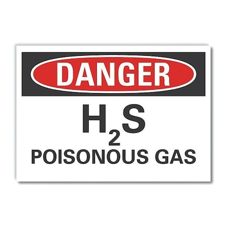 Danger Sign, 10 in H, 14 in W, Non-PVC Polymer, Horizontal Rectangle, English, LCU4-0421-ED_14x10 MPN:LCU4-0421-ED_14x10