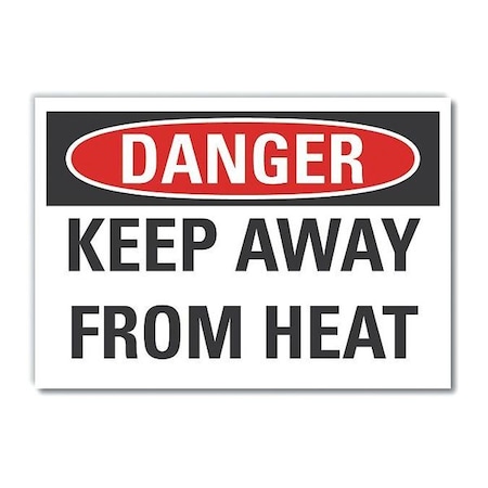Danger Sign, 10 in H, 14 in W, Non-PVC Polymer, Horizontal Rectangle, English, LCU4-0424-ED_14x10 MPN:LCU4-0424-ED_14x10