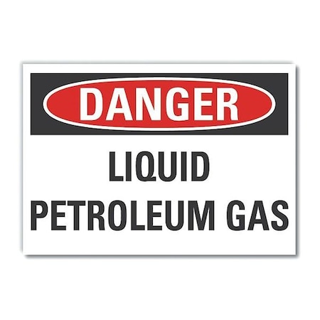 Danger Sign, 10 in H, 14 in W, Non-PVC Polymer, Horizontal Rectangle, English, LCU4-0435-ED_14x10 MPN:LCU4-0435-ED_14x10