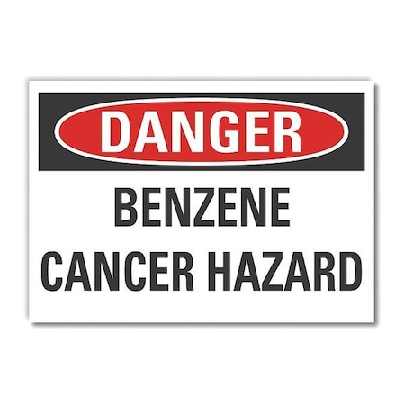 Danger Sign, 7 in H, 10 in W, Non-PVC Polymer, Vertical Rectangle, English, LCU4-0442-ED_10x7 MPN:LCU4-0442-ED_10x7