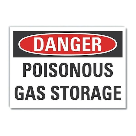 Danger Sign, 10 in H, 14 in W, Non-PVC Polymer, Horizontal Rectangle, English, LCU4-0450-ED_14x10 MPN:LCU4-0450-ED_14x10