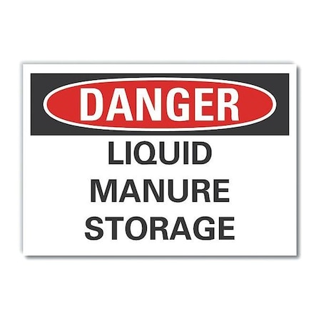 Danger Sign, 10 in H, 14 in W, Non-PVC Polymer, Horizontal Rectangle, English, LCU4-0452-ED_14x10 MPN:LCU4-0452-ED_14x10
