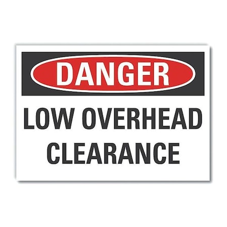 Danger Sign, 10 in Height, 14 in Width, Non-PVC Polymer, Horizontal Rectangle, English MPN:LCU4-0457-ED_14x10