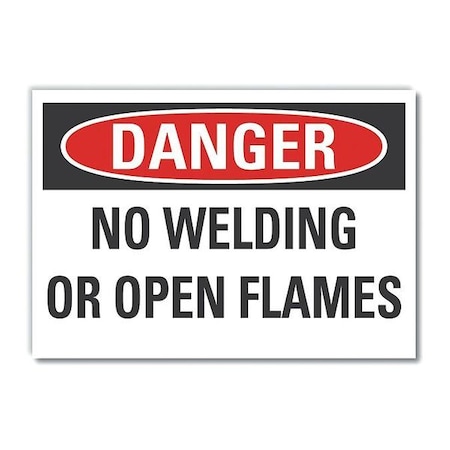 Danger Sign, 10 in Height, 14 in Width, Non-PVC Polymer, Horizontal Rectangle, English MPN:LCU4-0459-ED_14x10
