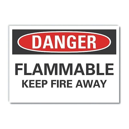 Danger Sign, 7 in H, 10 in W, Non-PVC Polymer, Vertical Rectangle, English, LCU4-0472-ED_10x7 MPN:LCU4-0472-ED_10x7
