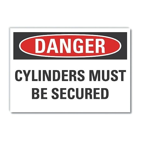 Danger Sign, 10 in H, 14 in W, Non-PVC Polymer, Horizontal Rectangle, English, LCU4-0486-ED_14x10 MPN:LCU4-0486-ED_14x10