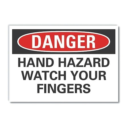 Danger Sign, 10 in Height, 14 in Width, Non-PVC Polymer, Horizontal Rectangle, English MPN:LCU4-0508-ED_14x10
