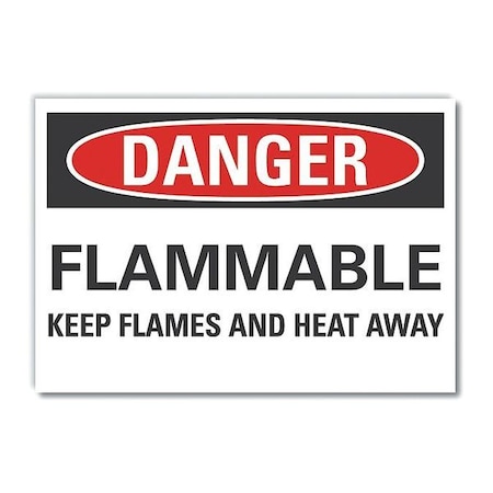 Danger Sign, 10 in H, 14 in W, Non-PVC Polymer, Horizontal Rectangle, English, LCU4-0539-ED_14x10 MPN:LCU4-0539-ED_14x10